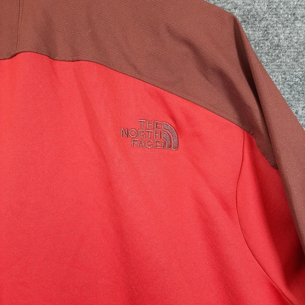 The North Face Fleece Jacket Men's 2XL Full Zip Lightweight Zip Turtleneck Red